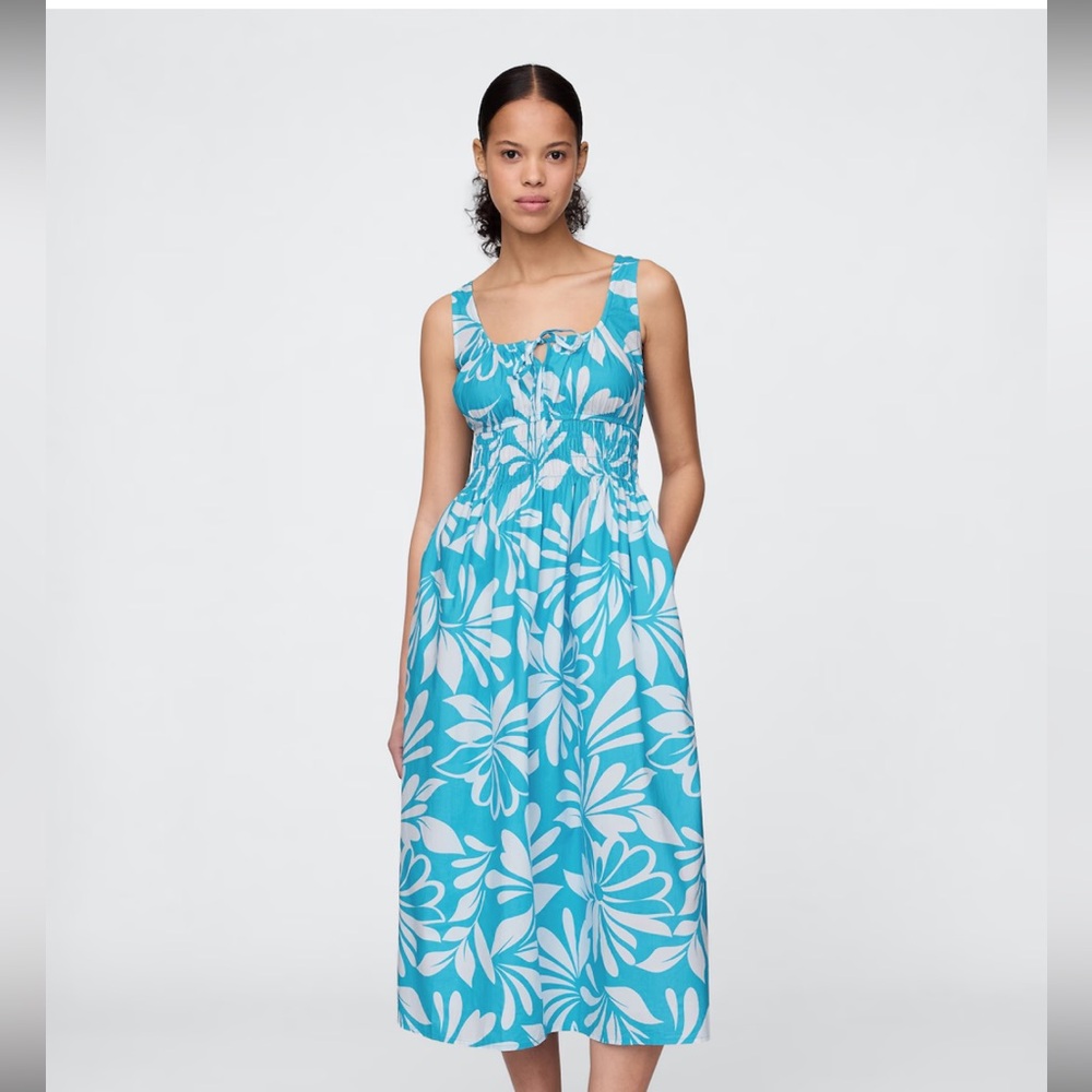 GAP Blue and White Sleeveless Sundress